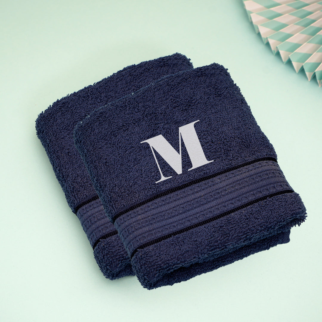 Personalised Face Towels with Customised Names (Set of 2)
