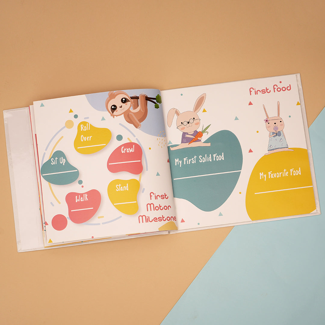 Personalised Baby Journal Book of First