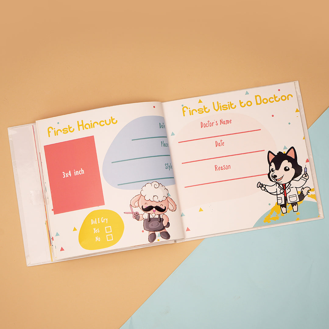 Personalised Baby Journal Book of First