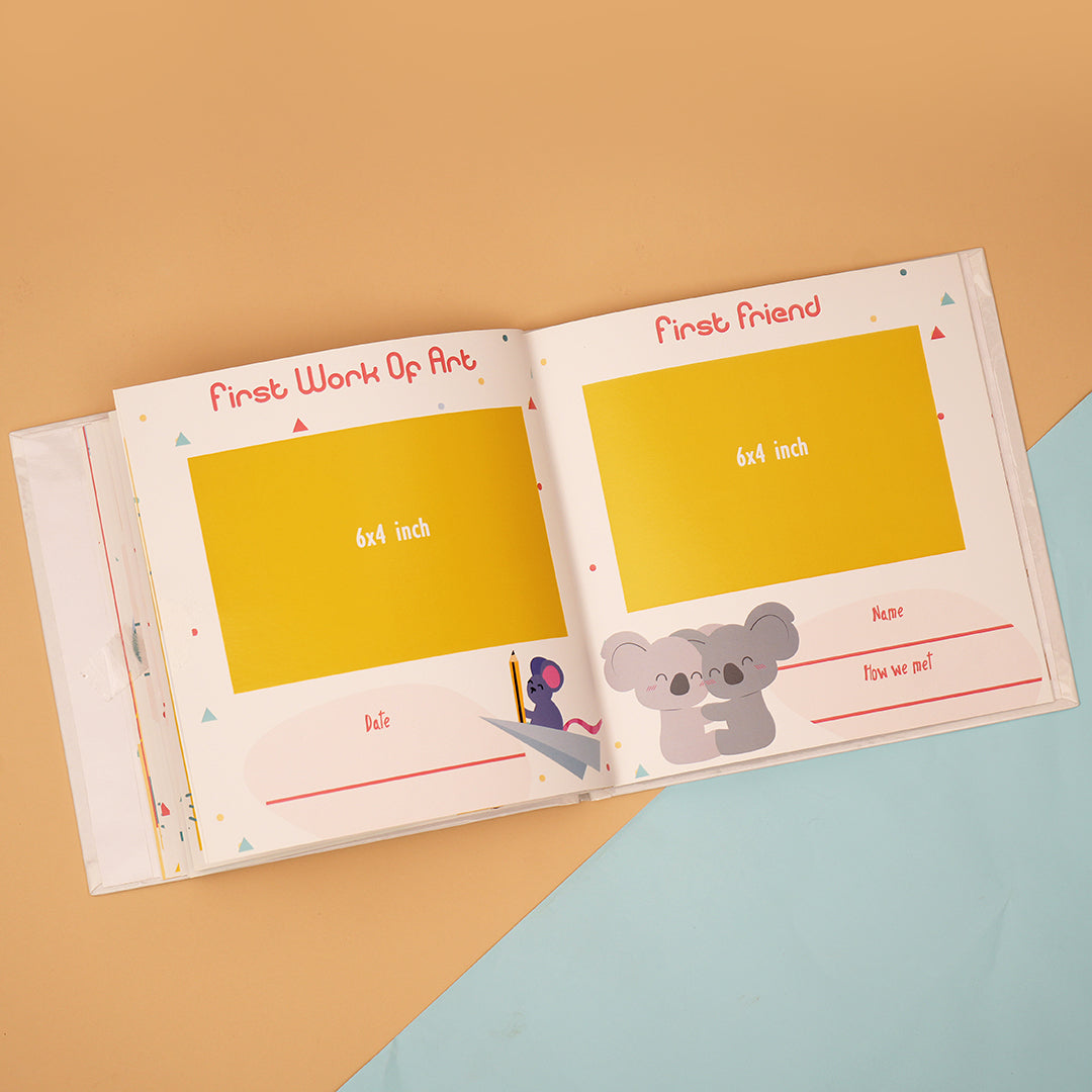 Personalised Baby Journal Book of First