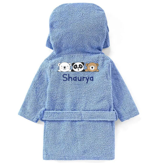 Personalised Baby Bathrobe (BLUE)