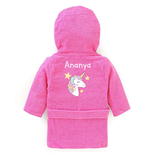 Personalised Baby Bathrobe (PINK)