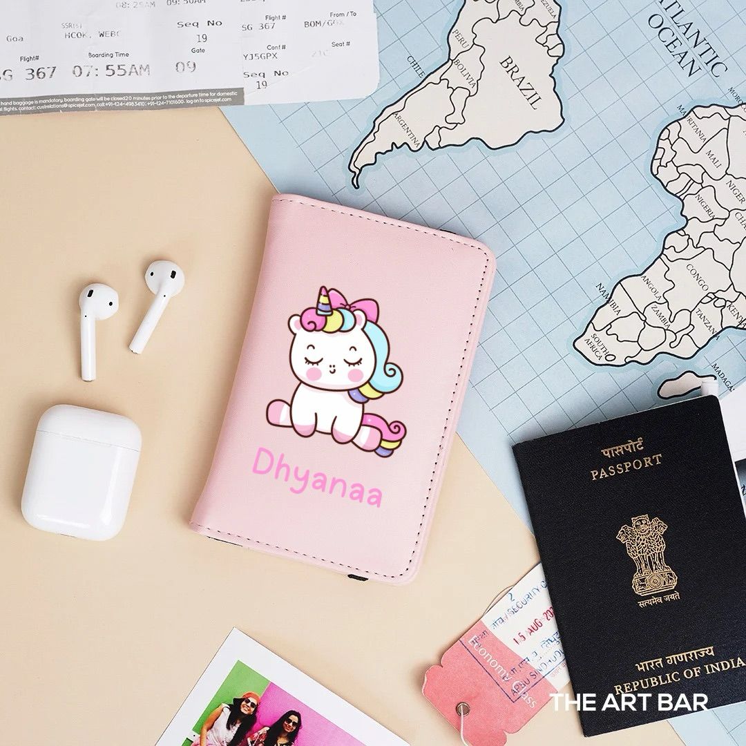 Pink Personalised Passport Cover