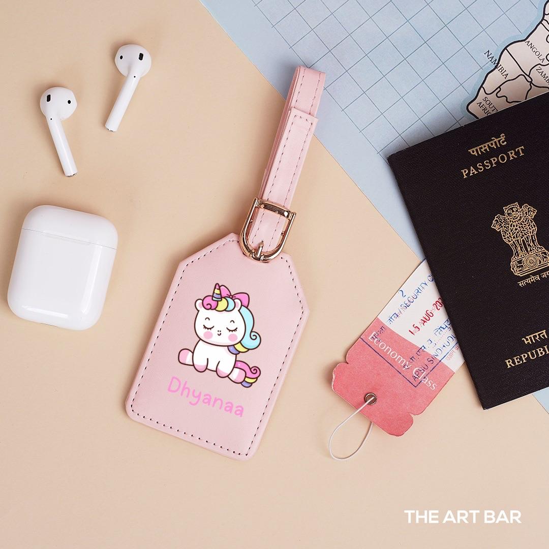 Pink Personalised Luggage Tags (Set of 2)