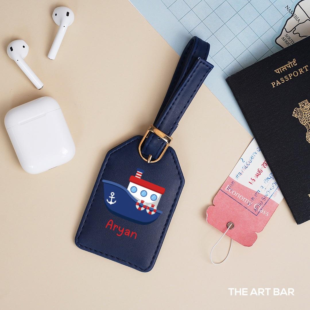 Blue Personalised Luggage Tags (Set of 2)