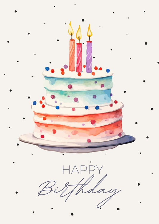 Gift Card - Happy Birthday Cake