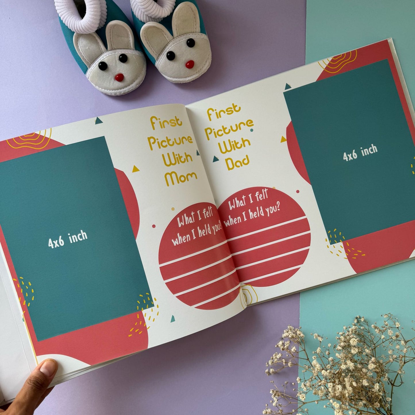 Personalised Baby Journal Book of First