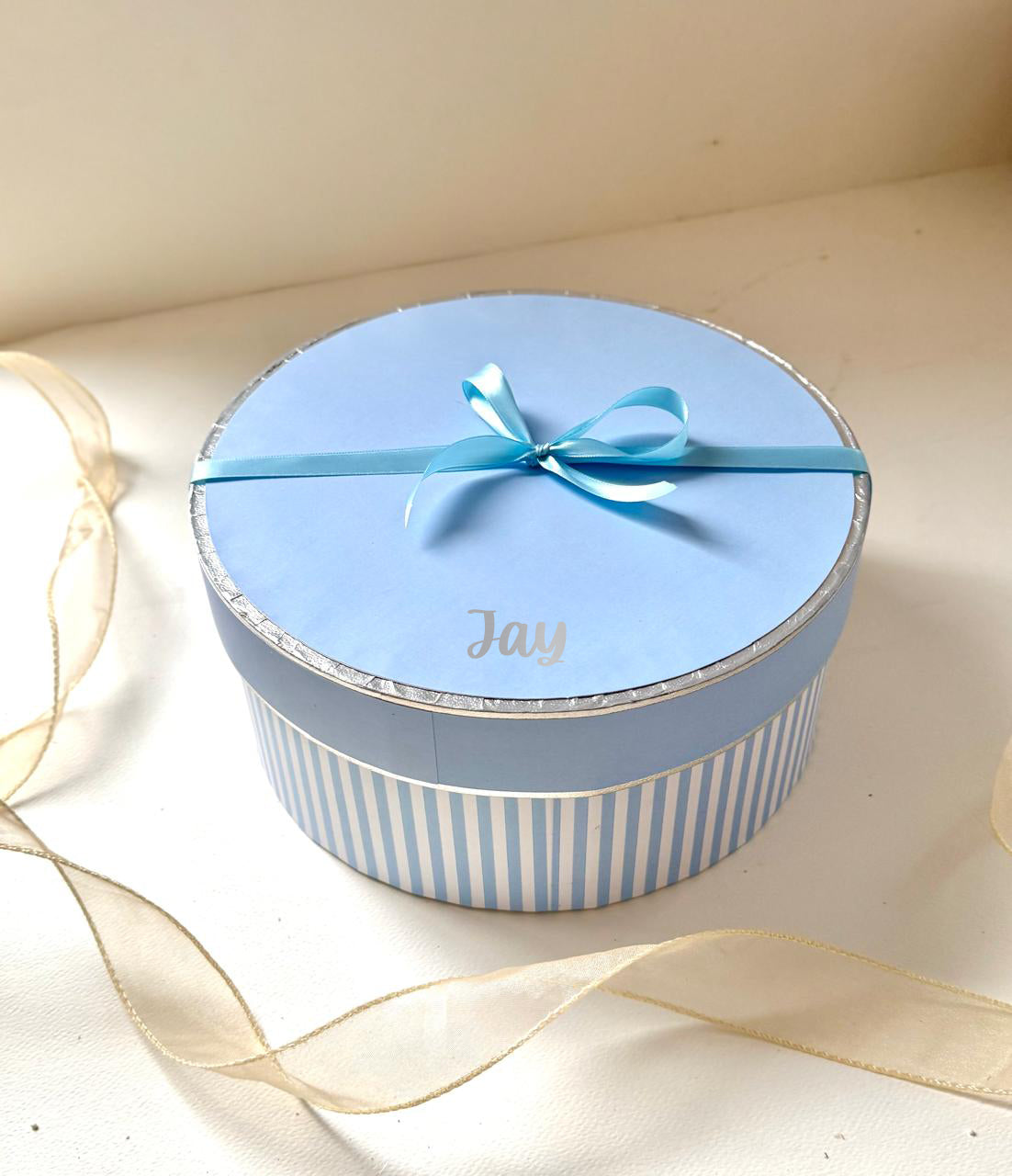 Blue Round Gift Box