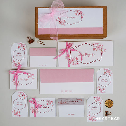 Personalised Cherry Blossom Stationery Set