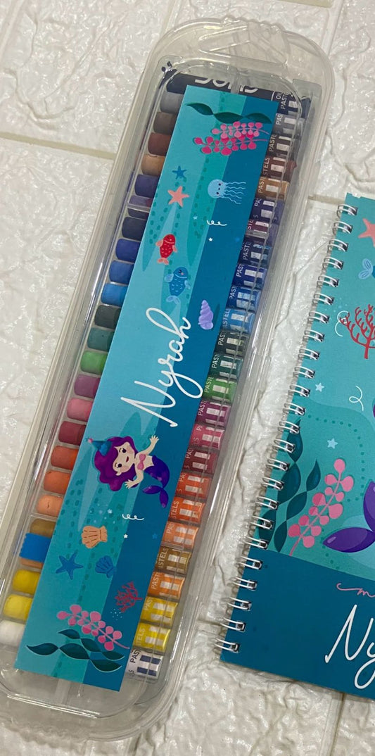 Personalised Crayons and Sketch Book