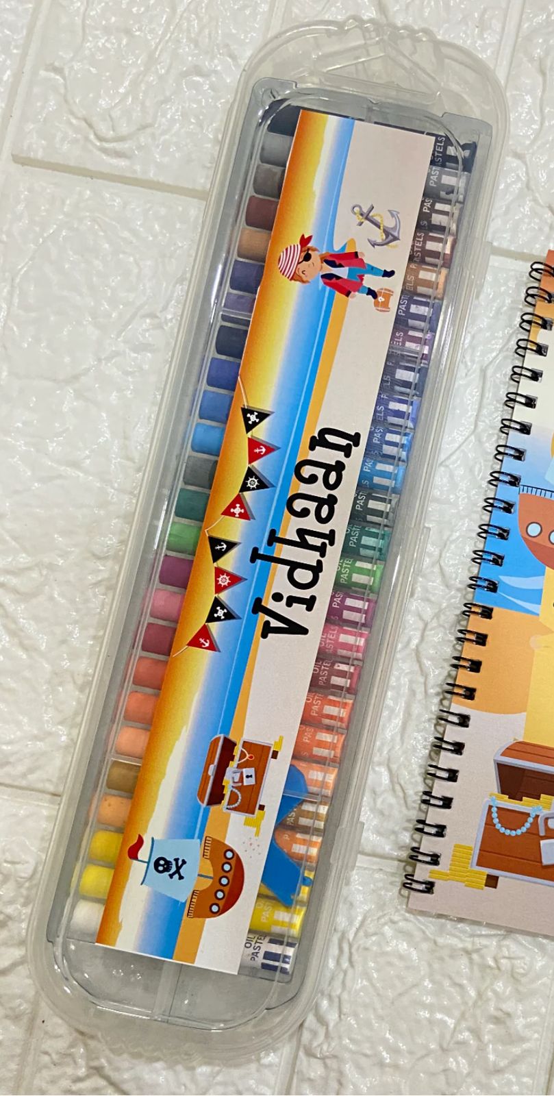 Personalised Crayons and Sketch Book