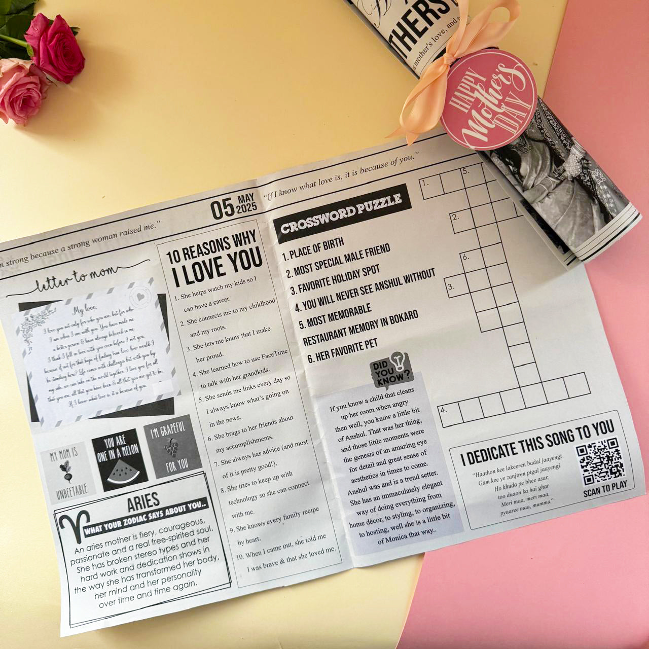 Mothers Day Newspaper