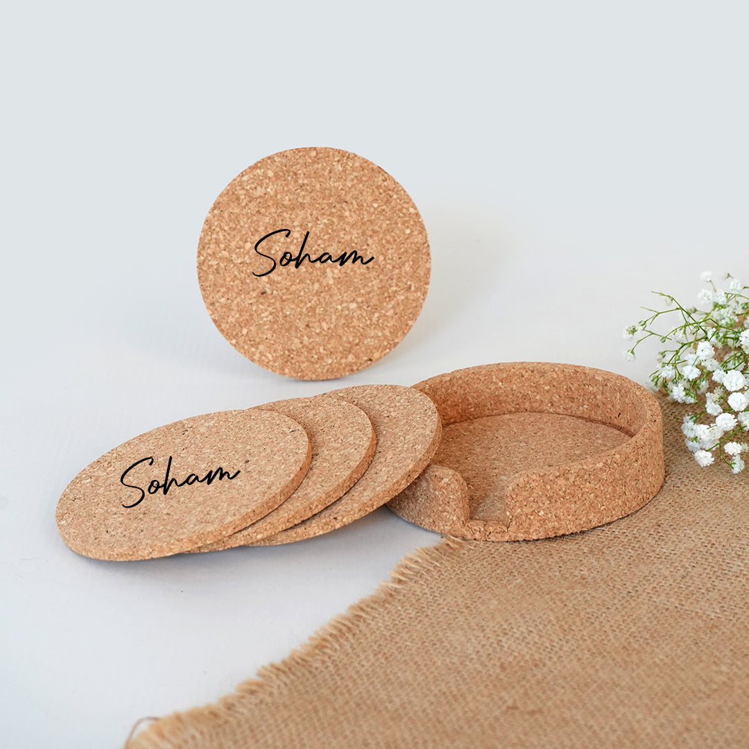 Personalised Cork Coasters