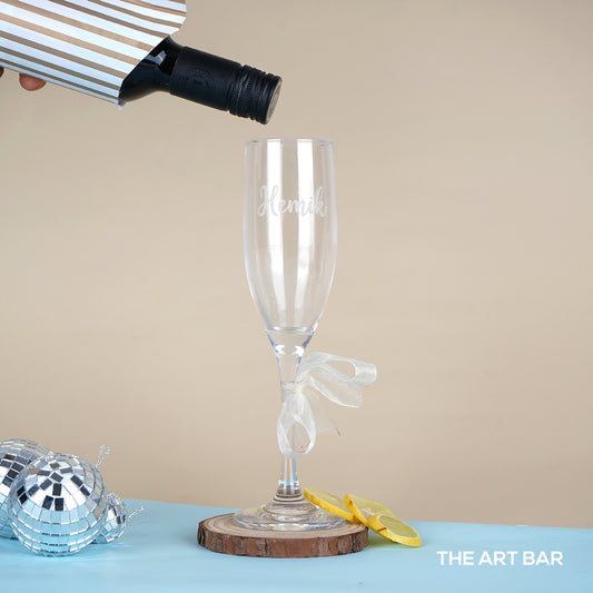 Personalised Engraved Champagne Glass