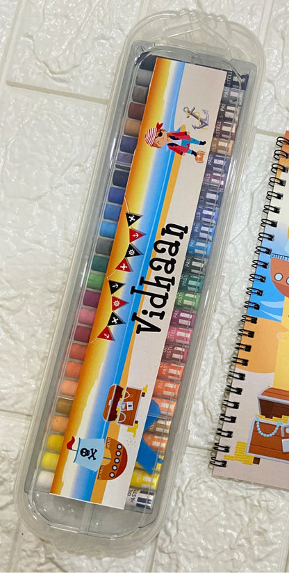 Personalised Crayons and Sketch Book