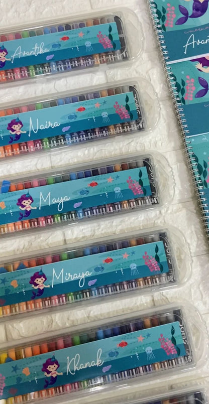 Personalised Crayons and Sketch Book