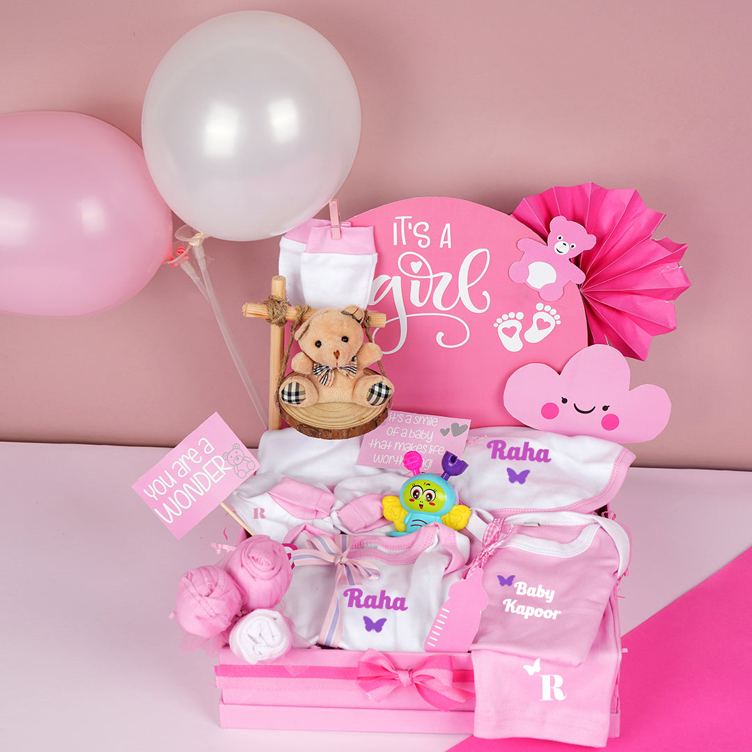 Personalised Baby Essential Hamper