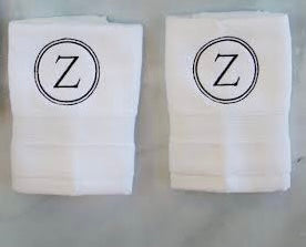 Personalised Monogram Face Towels (Set Of 2)