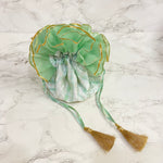 Load image into Gallery viewer, RUFFLE ORGANZA TIE AND DYE POTLI
